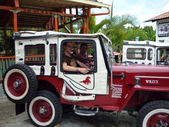 cocora valley colombia Myself riding in a Jeep Willy in Salento