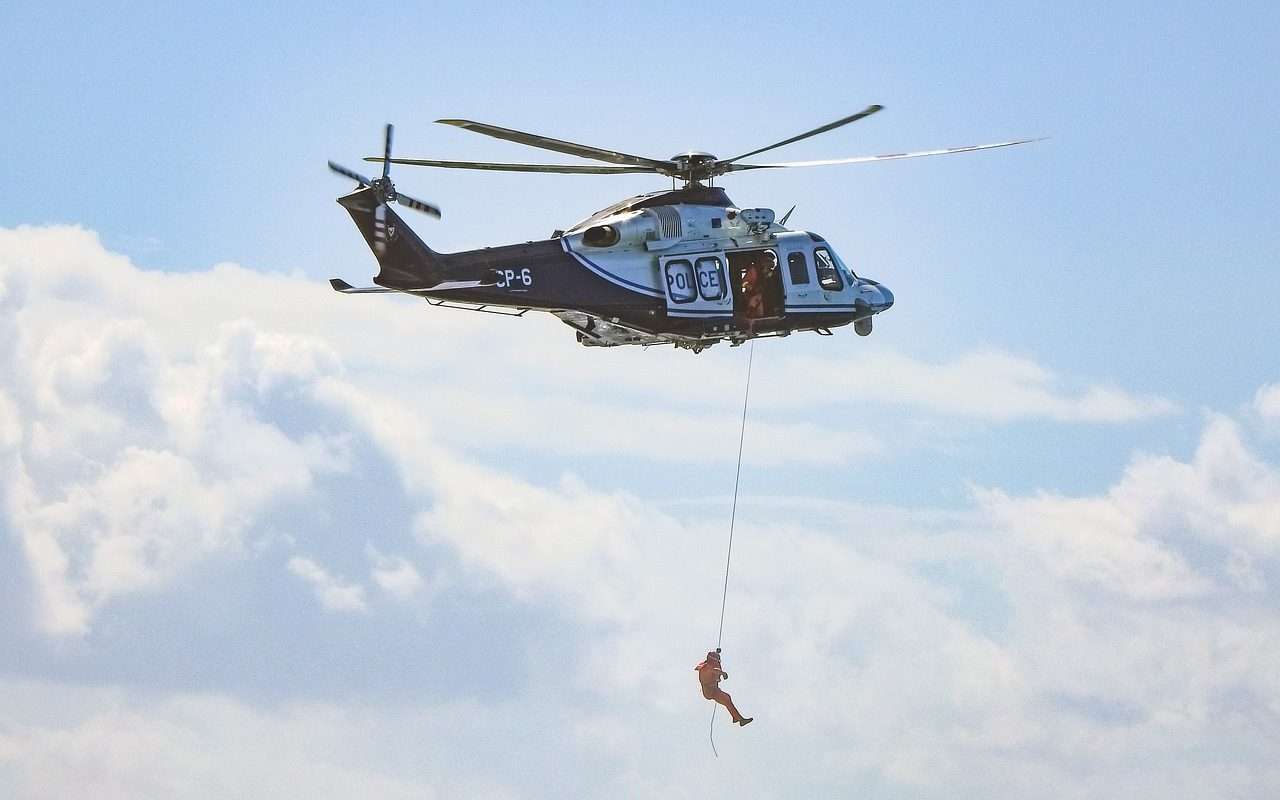 travel insurances for digital nomads - helicopter rescue
